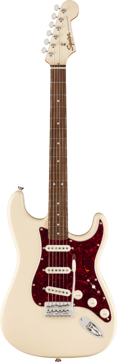 Squier FSR Classic Vibe 60s Stratocaster, Laurel Fingerboard, Tortoiseshell Pickguard in Olympic White
