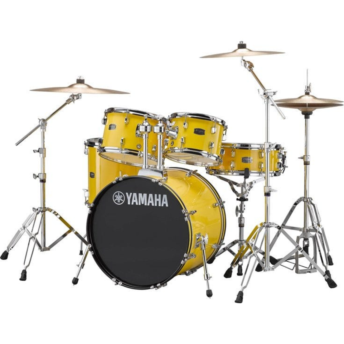 Yamaha Rydeen Fusion 5 Piece Drum Kit in Mellow Yellow