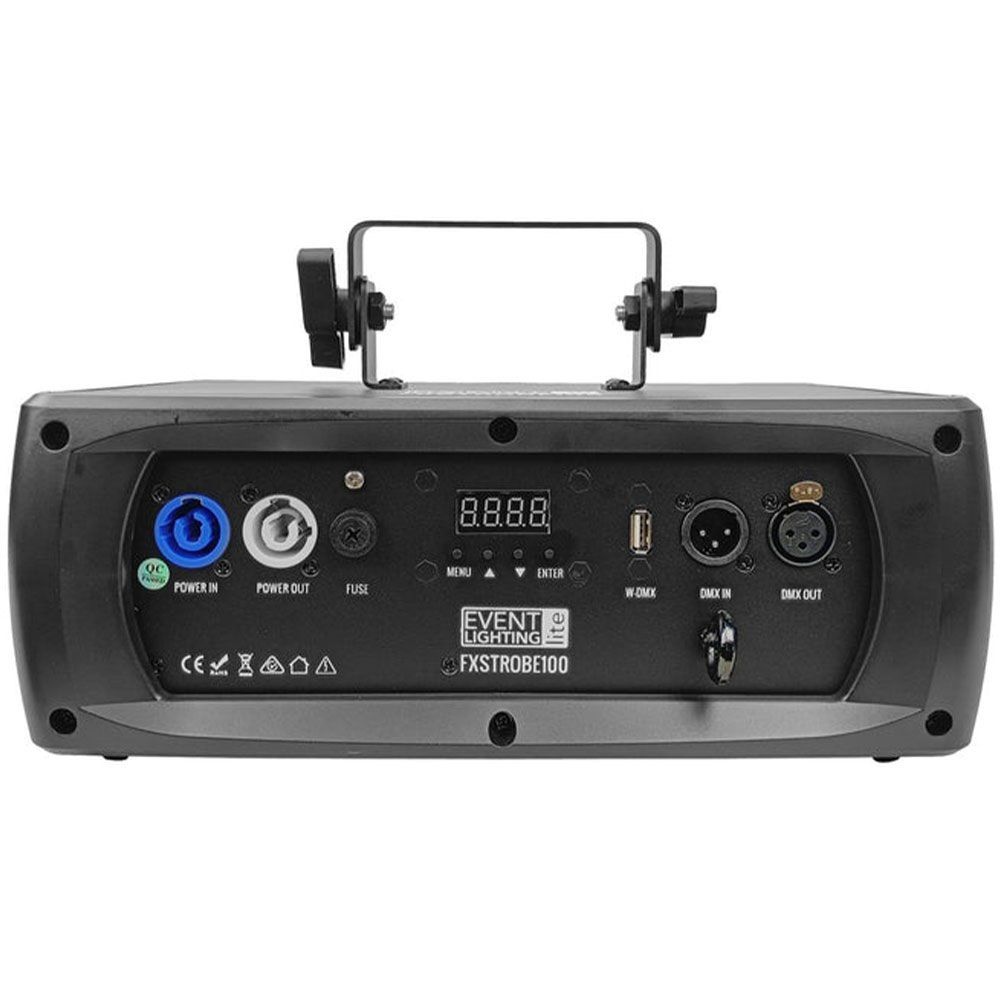 Event Lighting Lite FXSTROBE100 Strobe Effect Light With Powercon & 3-Pin DMX