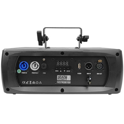 Event Lighting Lite FXSTROBE100 Strobe Effect Light With Powercon & 3-Pin DMX