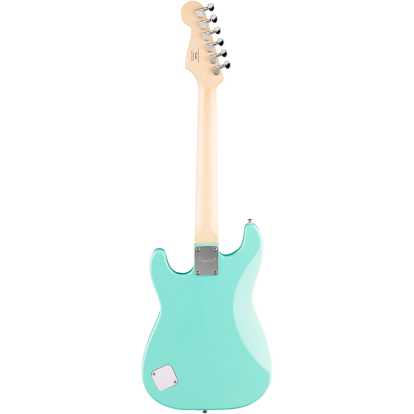 Squier Mini Stratocaster Electric Guitar, Maple Fingerboard in Sea Foam Green