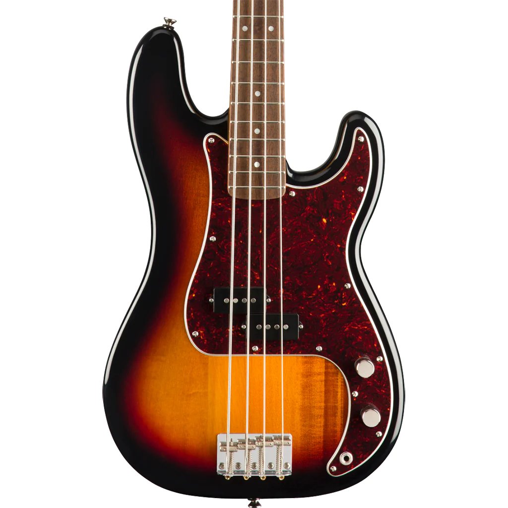 Squier Classic Vibe '60s Precision Bass, Indian Laurel Fingerboard in 3 Colour Sunburst