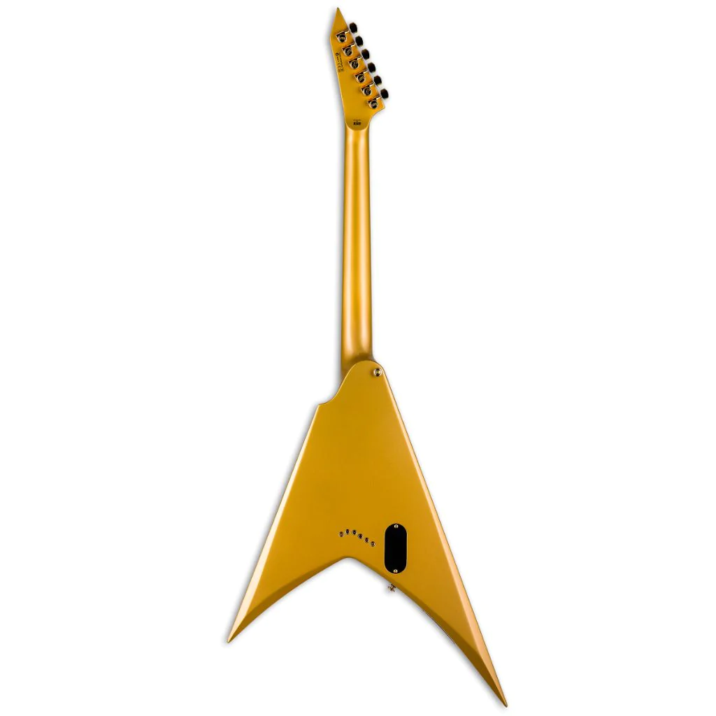 ESP LTD Kirk Hammett Signature V Electric Guitar in Metallic Gold