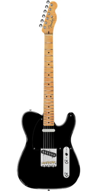 Fender American Vintage II 1951 Telecaster, AAA Flame Maple Neck, Maple Fingerboard, Black