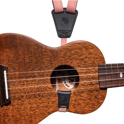 D'Addario Planet Waves 19mm Eco Ukulele Strap in Coral