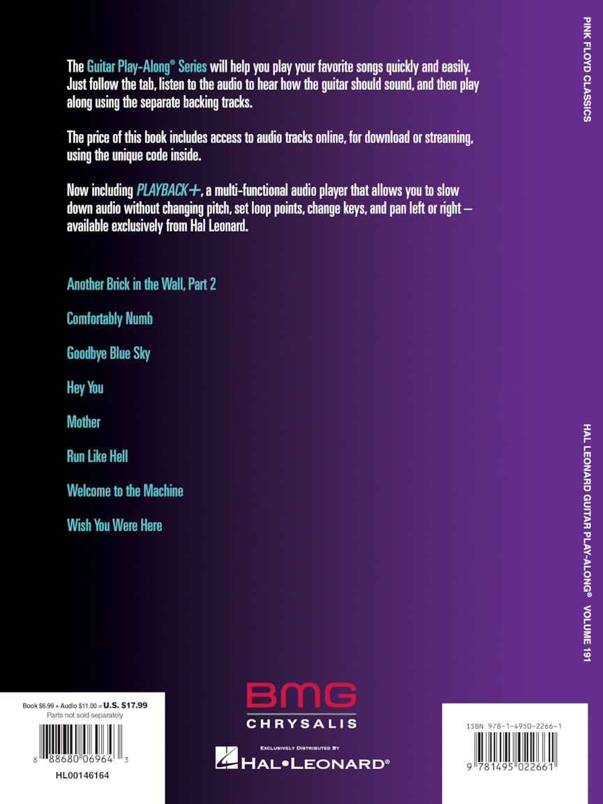 Pink Floyd Classics Guitar Play Along Volume 191 Tab