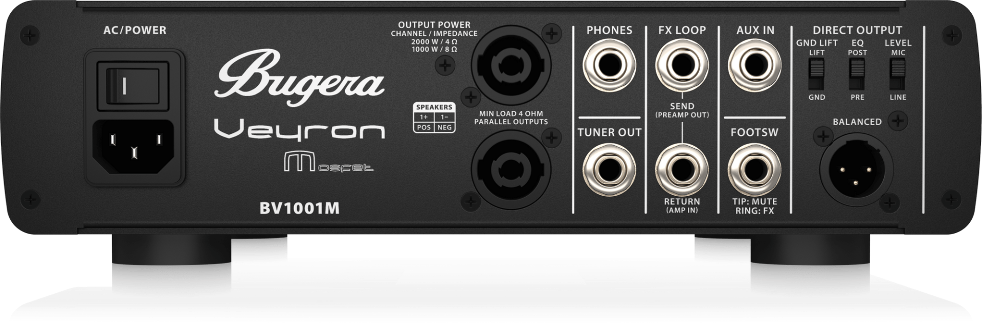 Bugera Veyron Mosfet BV1001M 2000W Bass Amp Head