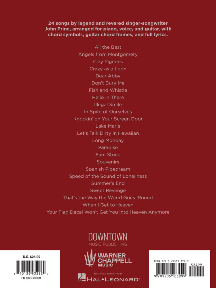 The John Prine Sheet Music Collection PVG
