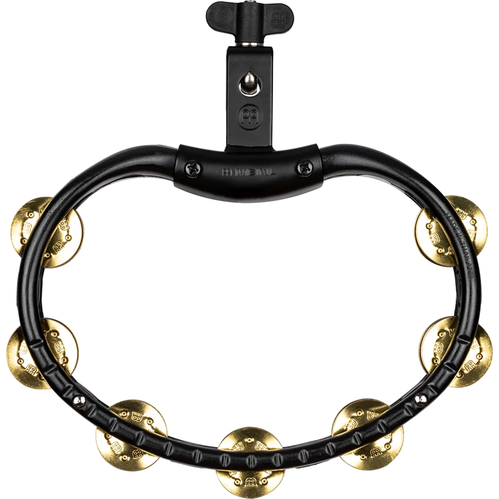 Meinl Percussion TMT2BBK Tradotional Mountable ABS Series Mountable Molded ABS Tambourine Solid Brass Jingles in Black