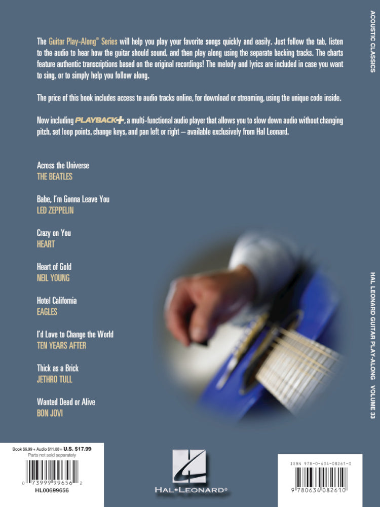 Acoustic Classics Guitar Play Along Volume 33 Bk/Ola