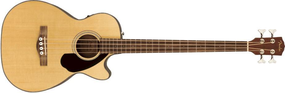 Fender CB60SCE Bass, Walnut Fingerboard in Natural