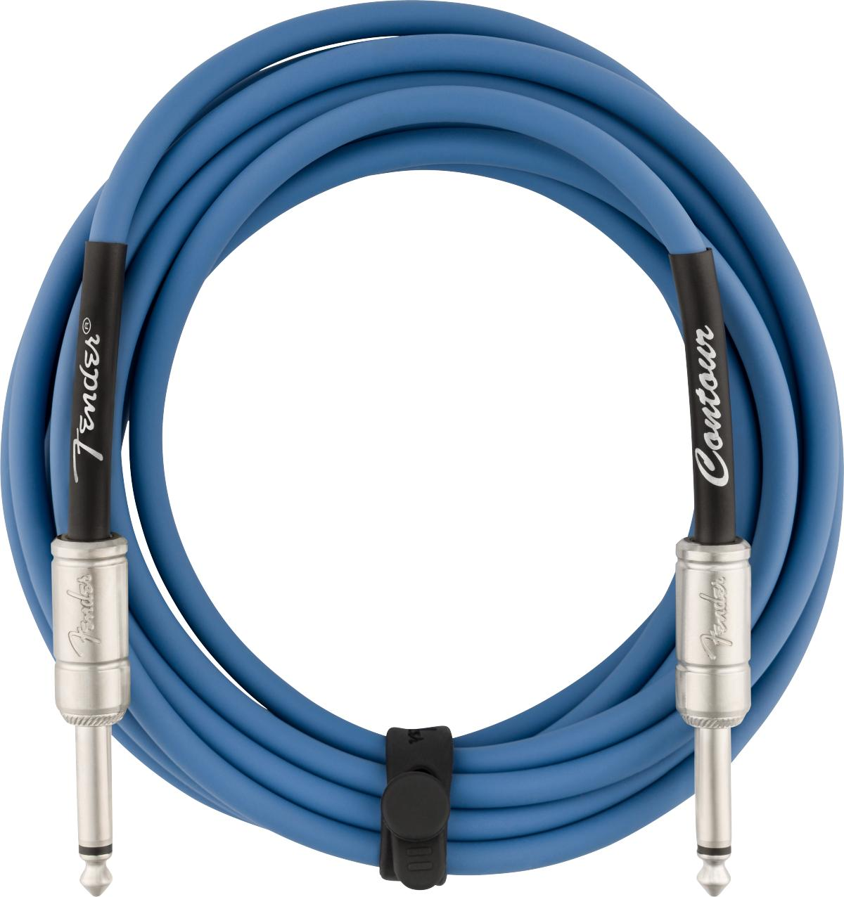 Fender Straight to Straight Instrument Contour 15' Cable in Lake Placid Blue