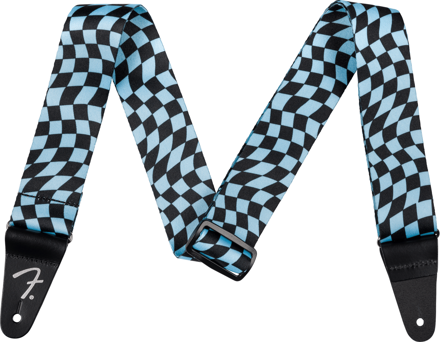 Fender Wavy Checkerboard Polyester Strap in Blue