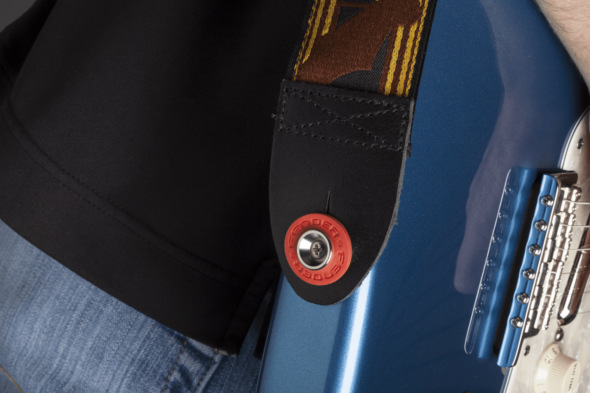 Fender Strap Blocks 4-Pack in Black 2 and Red 2