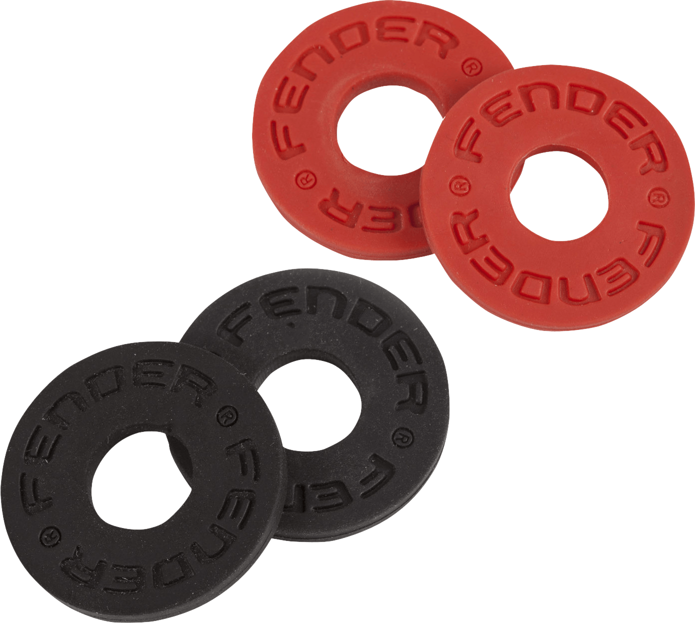 Fender Strap Blocks 4-Pack in Black 2 and Red 2