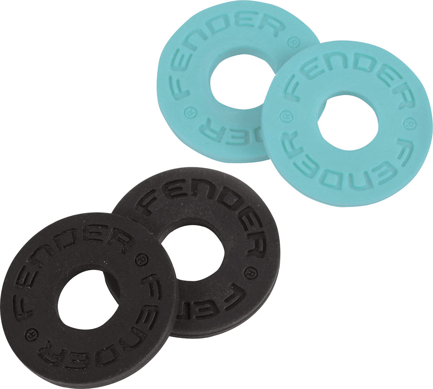 Fender Strap Blocks 4-Pack in Black 2 and Daphne Blue 2