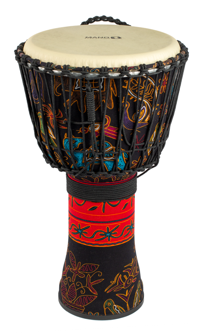 Mano Percussion 12" Rope Tunable Djembe in Passion Flower Finish