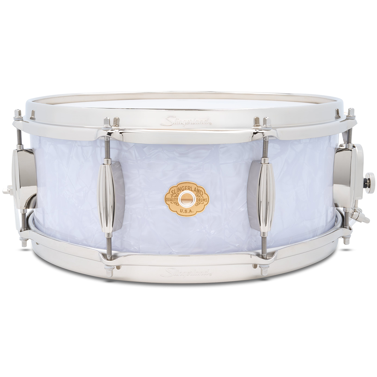 Slingerland Radio King Artist 6.5" x 14"  3-Ply White Marine Pearl Snare Drum