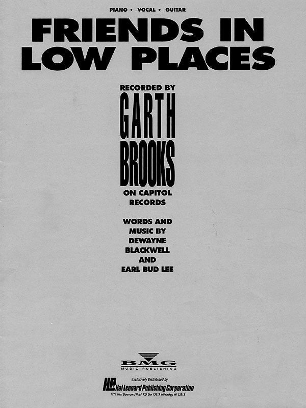 Friends in Low Places PVG Single Sheet