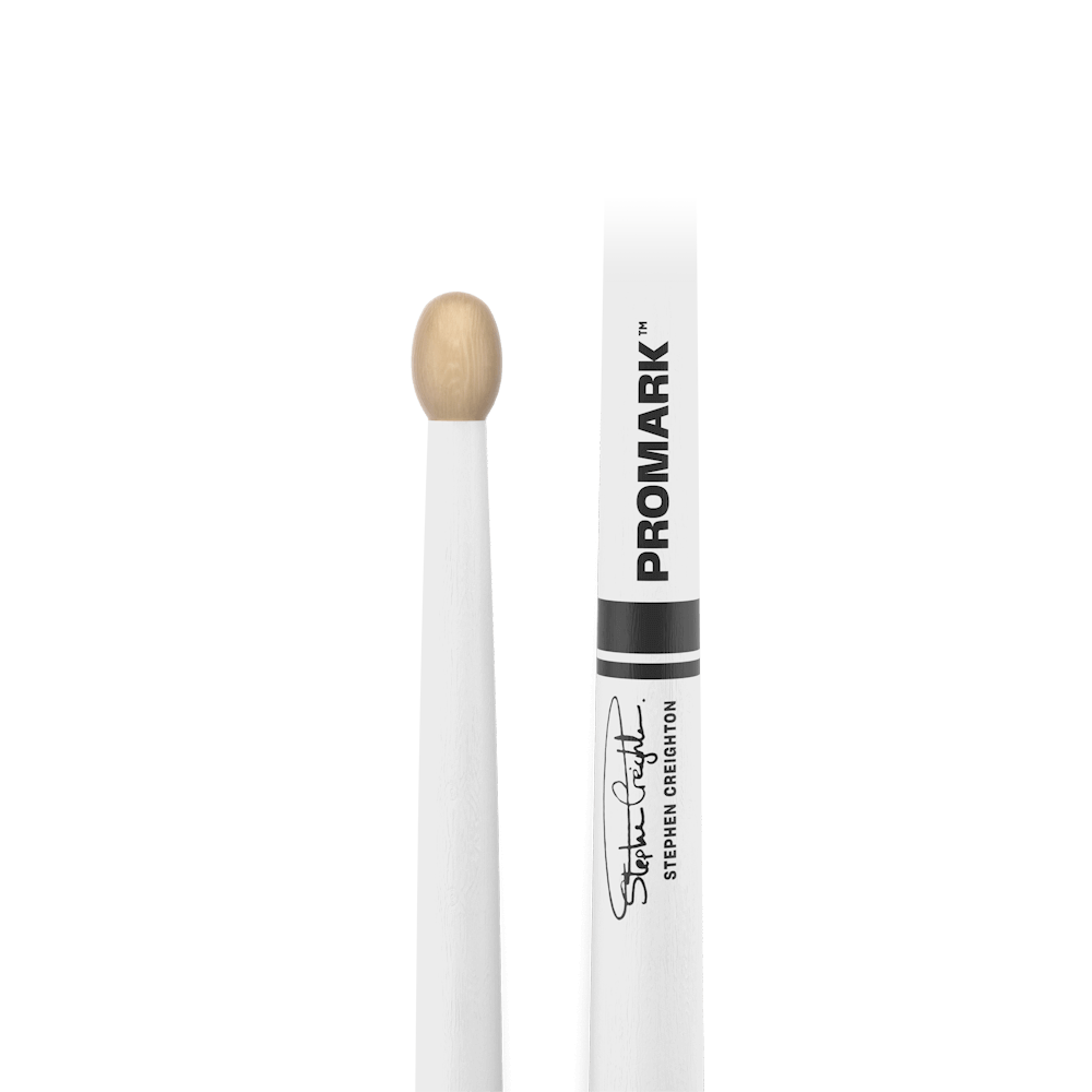 Promark Stephen Creighton Painted Maple Drum Stick in White