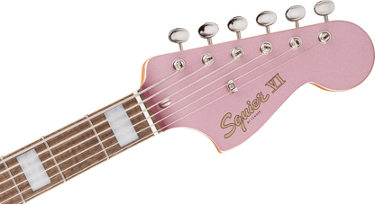 Squier FSR Classic Vibe Bass VI, Laurel Fingerboard, Tortoiseshell Pickguard, Matching Headstock in Burgundy Mist Metallic