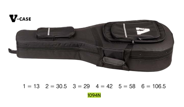 V Case Moulded Polyfoam Dreadnought Guitar Case