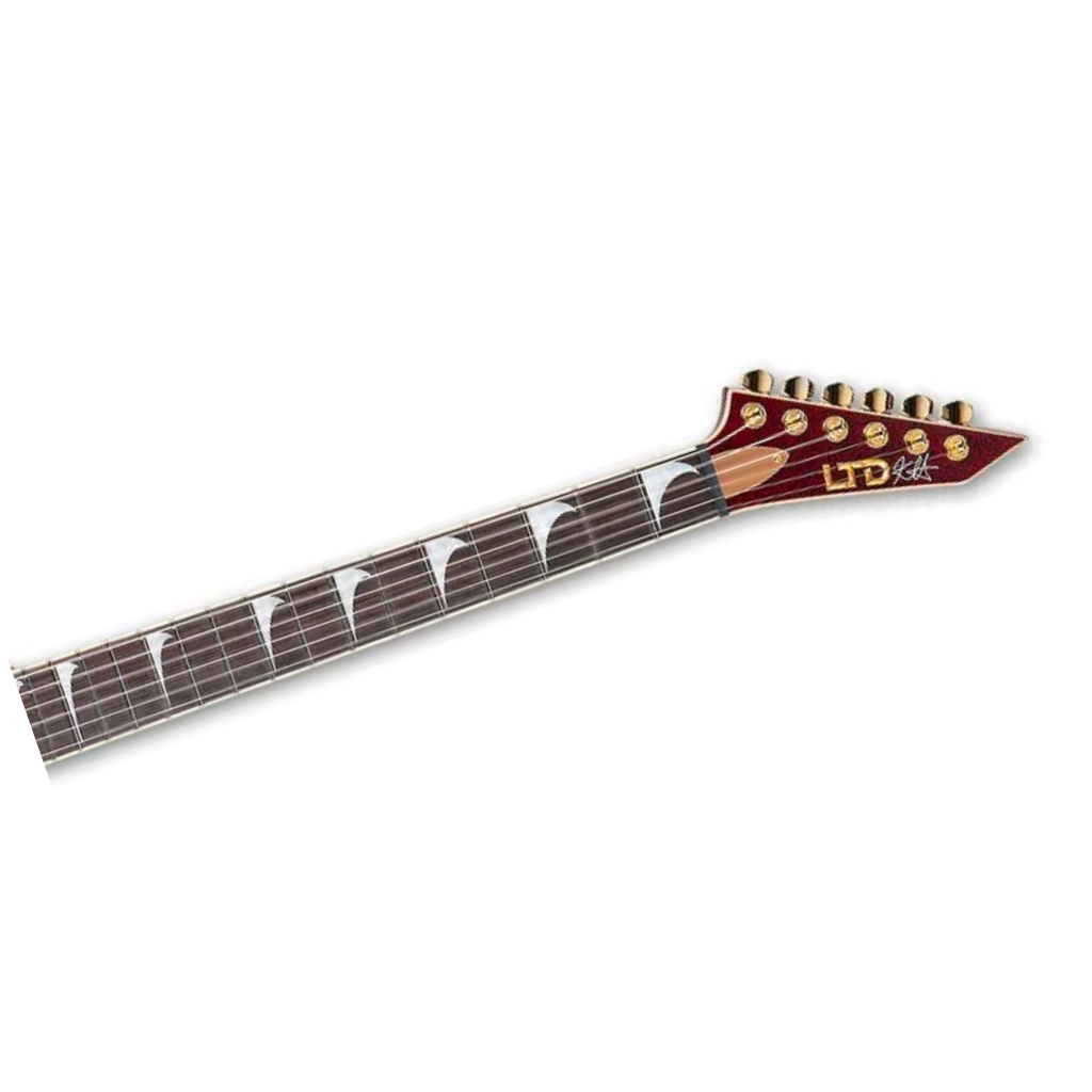 ESP LTD Kirk Hammett Signature V Electric Guitar in Red Sparkle