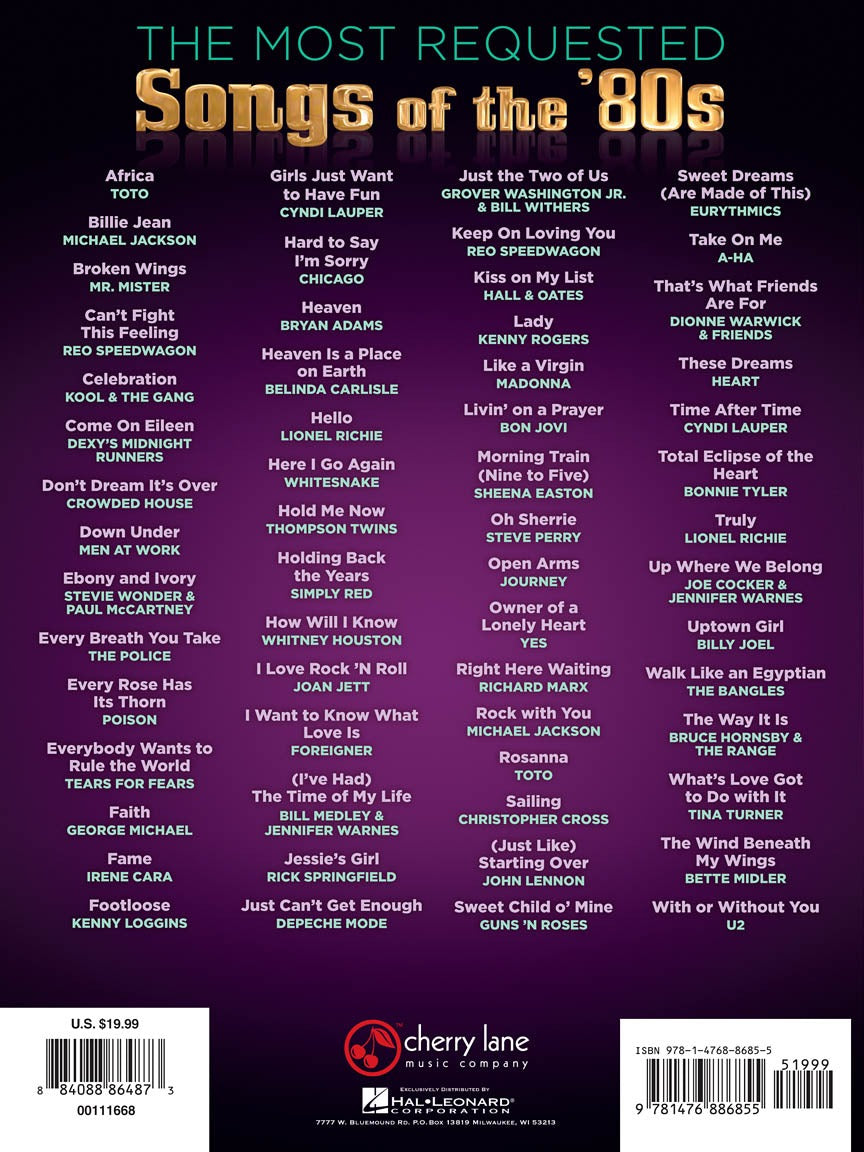 The Most Requested Songs Of The 80s PVG
