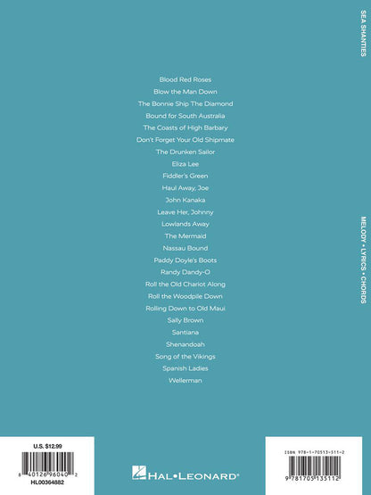 Sea Shanties Melody Lyrics Chords