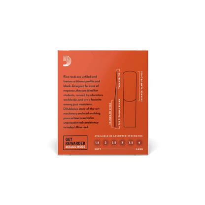 Rico By D'Addario Strength 2.5 10 Pack Alto Saxophone Reeds