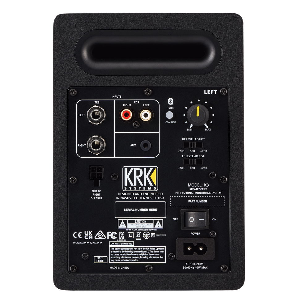 KRK Kreate 3 Active 3" Two-Way Studio Reference Monitors (Pair)