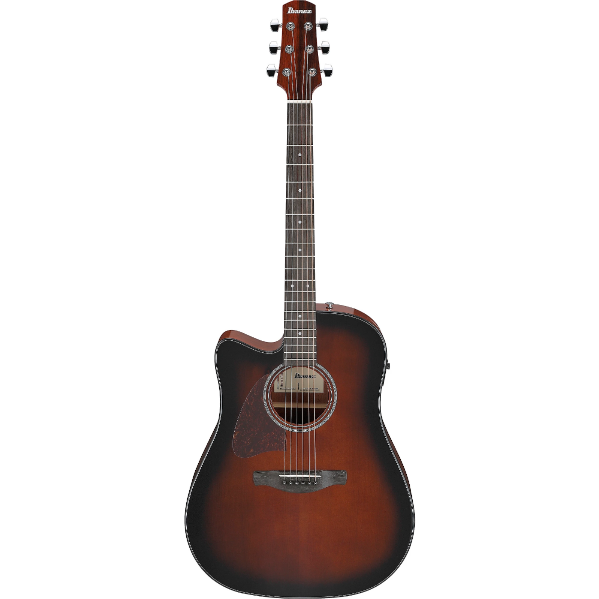 Ibanez AAD51LCE Left Handed Acoustic Guitar in Dark Violin Sunburst High Gloss