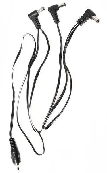 CIOKS 3 Way Daisy Chain Flex type 1 Center Negative DC Plugs 30+30+50cm in black