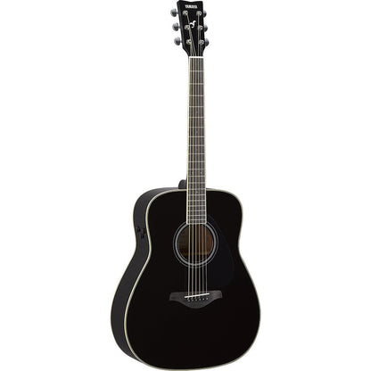Yamaha FG TA TransAcoustic Dreadnaught Guitar in Black