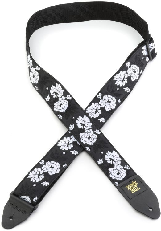 Ernie Ball Classic Jacquard Guitar Or Bass Strap in Vanilla Rose