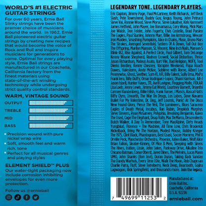 Ernie Ball Extra Slinky Classic RnR Pure Nickel Electric Guitar Strings 3 Pk 8-38 Gauge