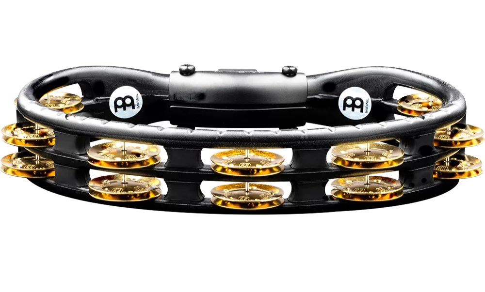 Meinl Percussion TMT2BBK Tradotional Mountable ABS Series Mountable Molded ABS Tambourine Solid Brass Jingles in Black