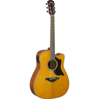 Yamaha A1M Dreadnaught Acoustic Electric Guitar in Vintage Natural