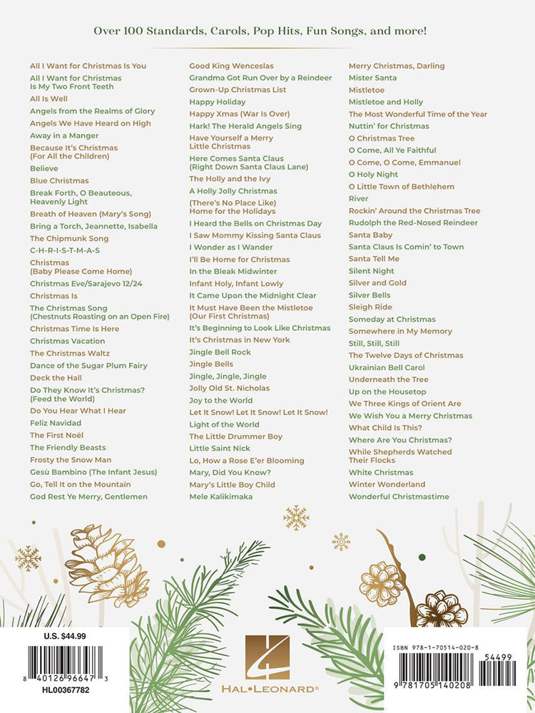 Christmas Sheet Music Anthology Over 100 Hand Picked Holiday Essentials