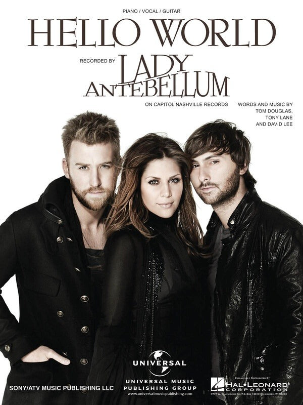 Lady Antebellum Hello World PVG Single Sheet