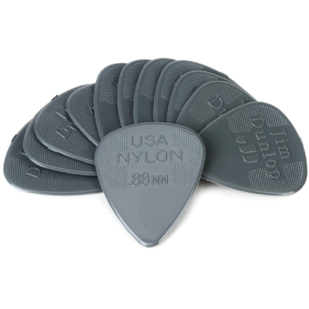 Jim Dunlop Nylon Standard Guitar Picks .88mm 12 Pack in Grey