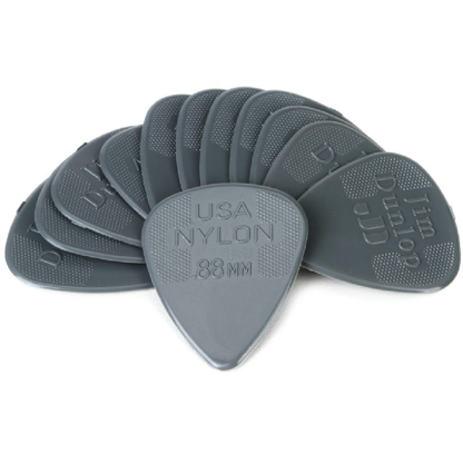 Jim Dunlop Nylon Standard Guitar Picks .88mm 12 Pack in Grey