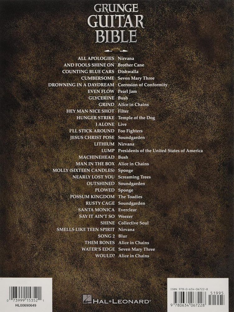 Grunge Guitar Bible 2nd Edition Recorded Version Guitar Tab