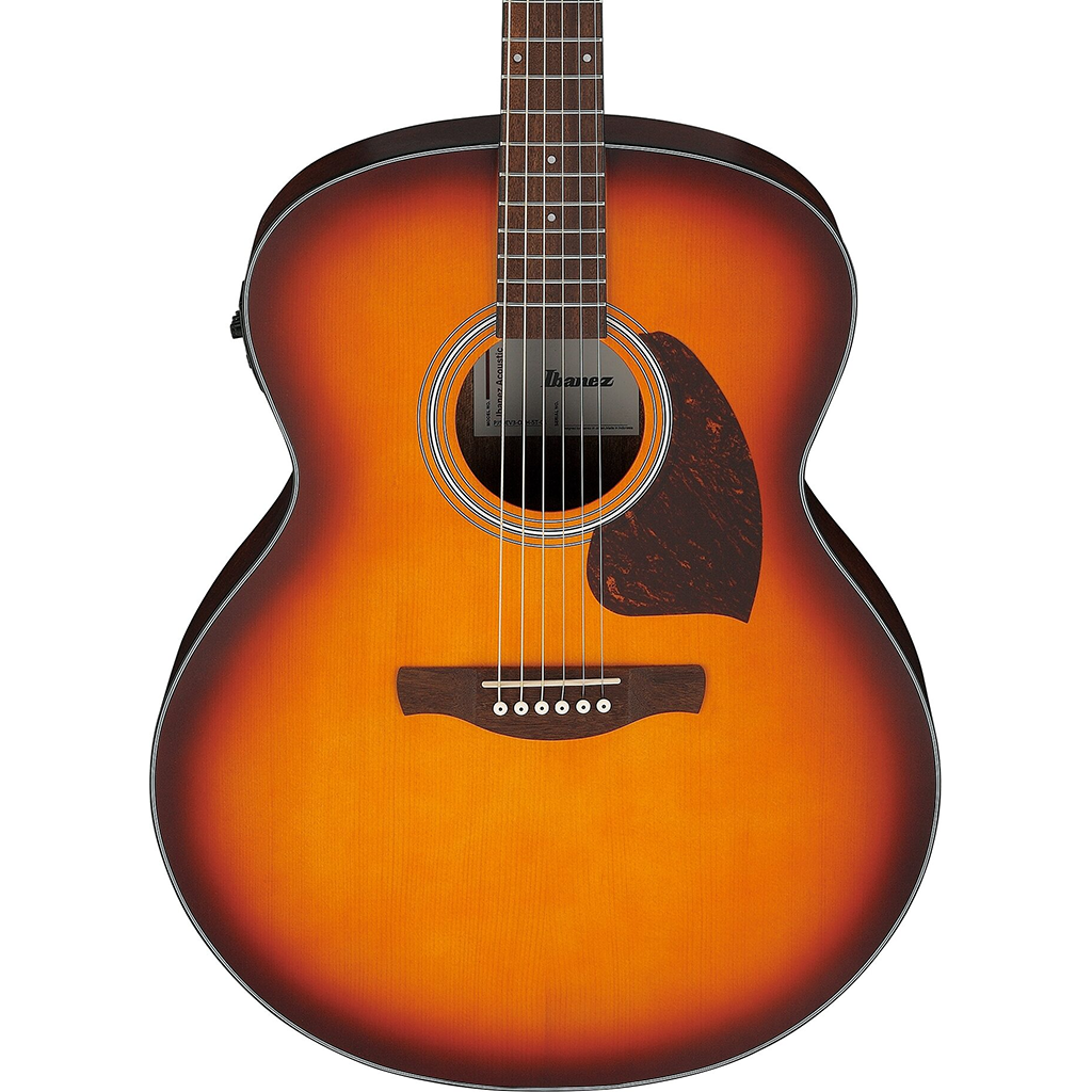 Ibanez PJ50E Open Pore Electric Acoustic Guitar in Vintage Amber Sunburst Top, Open Pore Natural Back and Sides