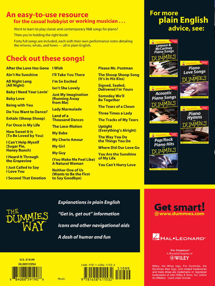 R&B Piano Songs for Dummies PVG