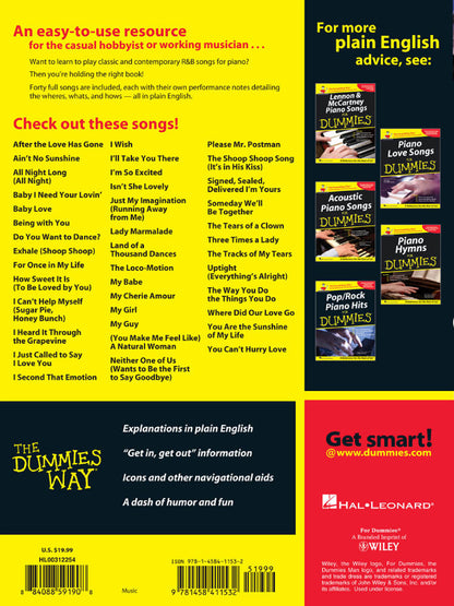 R&B Piano Songs for Dummies PVG