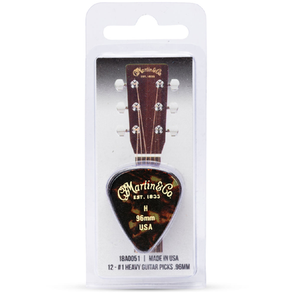 Martin Celluloid Faux Tortoise Picks .96mm 12 Pack