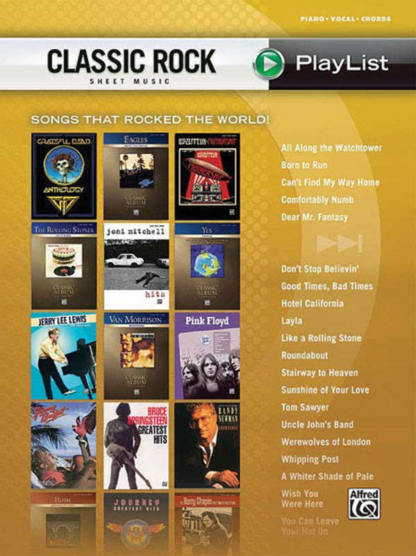 Classic Rock Sheet Music Playlist Series PVG