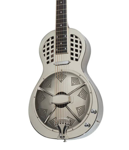 Bourbon Street BSR-P1C-N Parlour Resonator Acoustic Guitar in Polished Nickel Finish