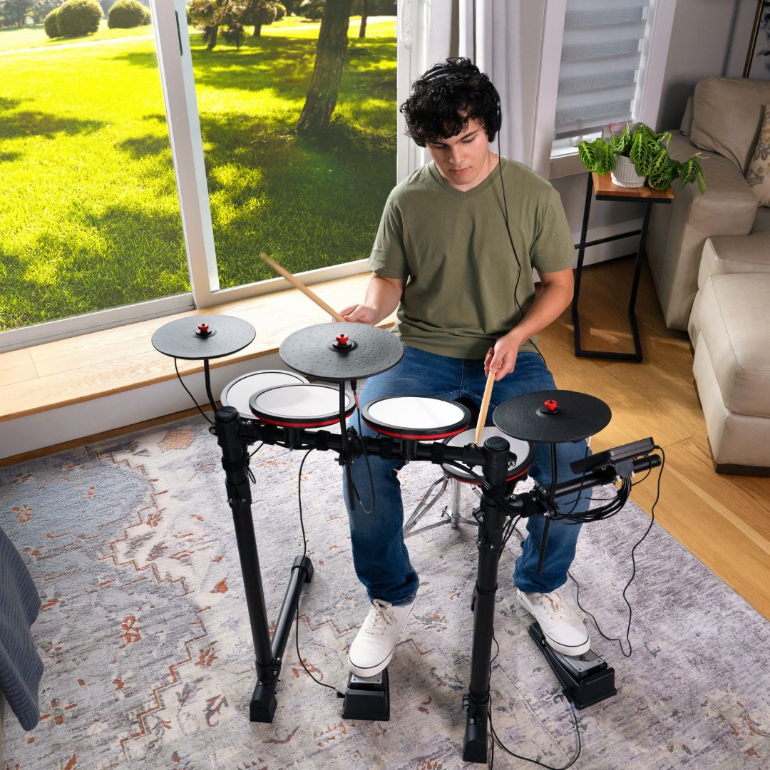 Alesis TURBOMAX All-In-One 7-Piece Electronic Drum Kit with Mesh Heads & Bluetooth